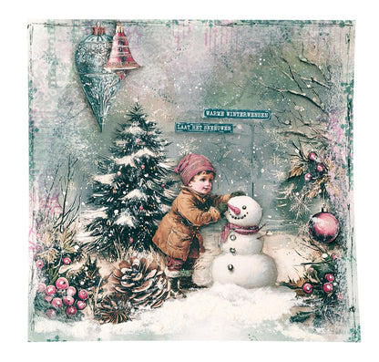JMA Clear Stamp Holiday Wishes Christmas Blush 14 Pieces