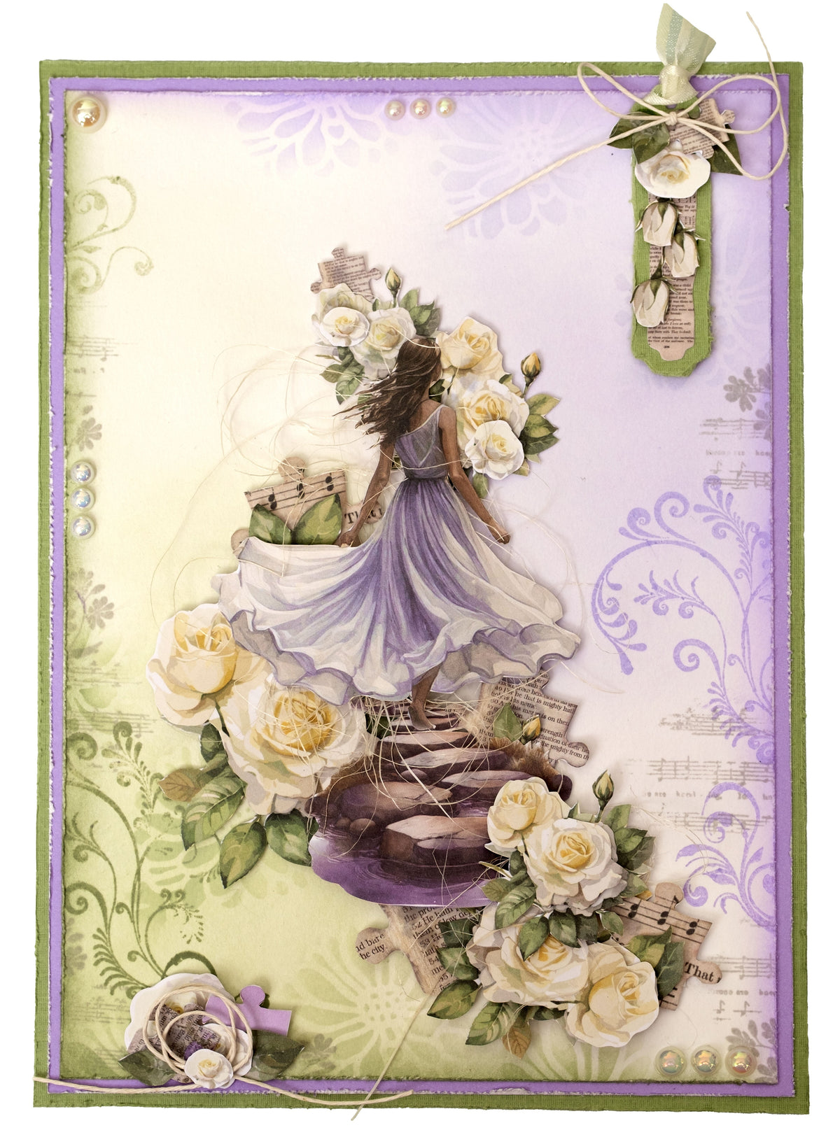 JMA Bloc de papier prédécoupé Éléments en papier Growing & Blooming 20 feuilles