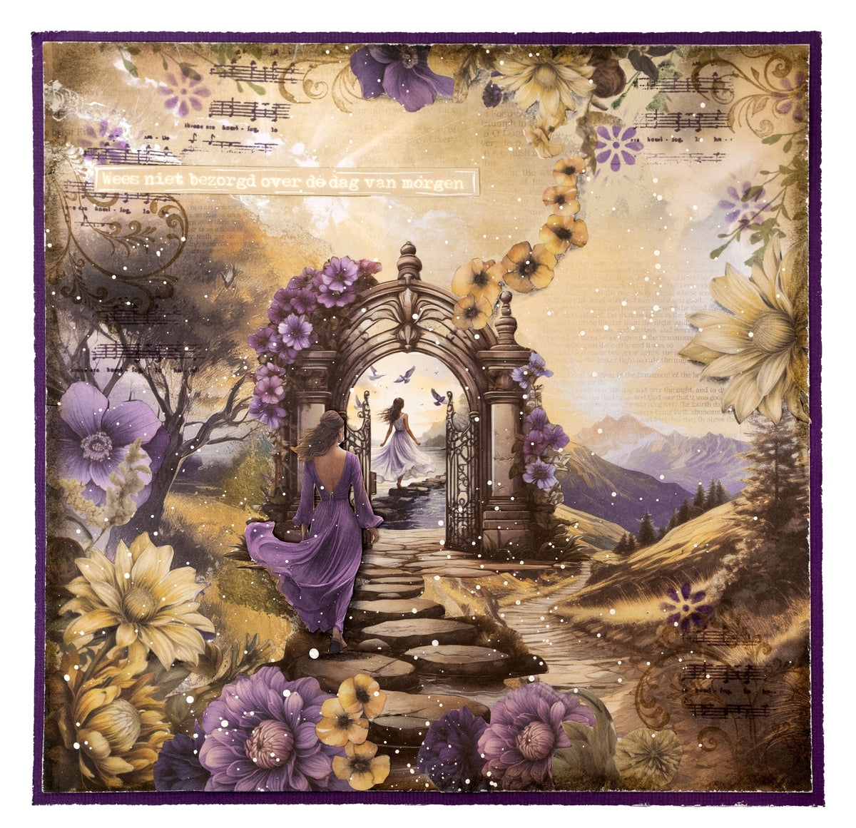 JMA Bloc de papier prédécoupé Éléments en papier Growing & Blooming 20 feuilles
