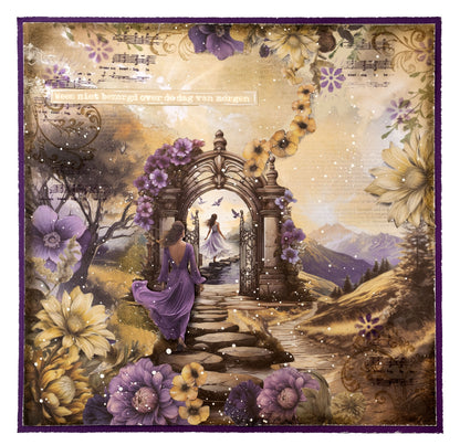 JMA Bloc de papier prédécoupé Éléments en papier Growing & Blooming 20 feuilles