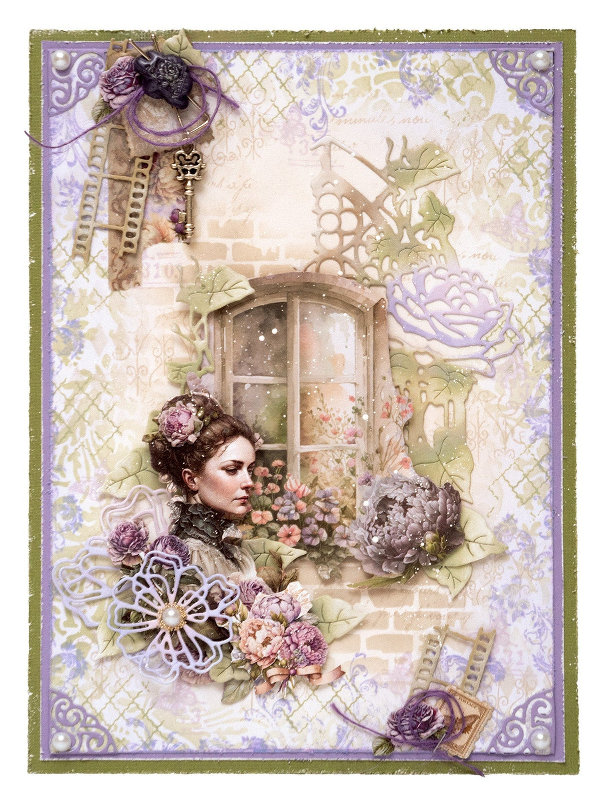 Masque JMA motif floral victorien « Rêves » 1 pièce
