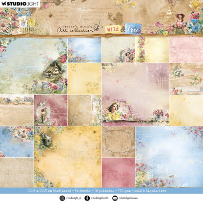 JMA Design Bloc de papier - Motifs de fond Wild & Free - 36 feuilles