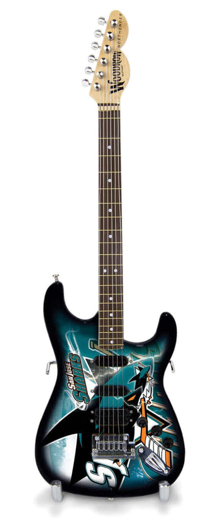 Mini-guitare de collection de 10 pouces des Sharks de San Jose