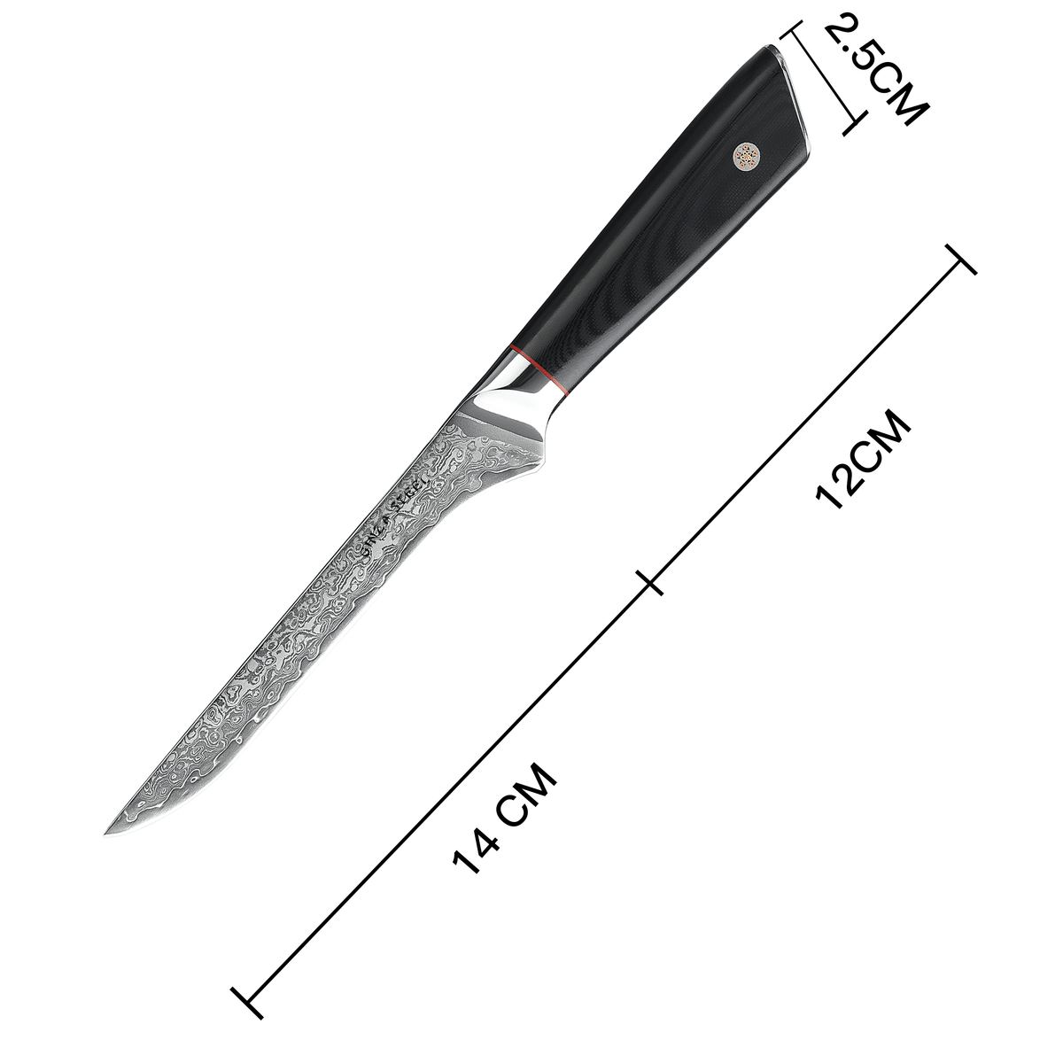 HAGAKURE 14 | Couteau à désosser 5,5" Acier Damas AUS 10
