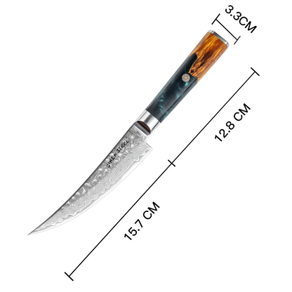 Kaze Katana Boning Knife 6″ | Damascus Steel by Ginza Steel