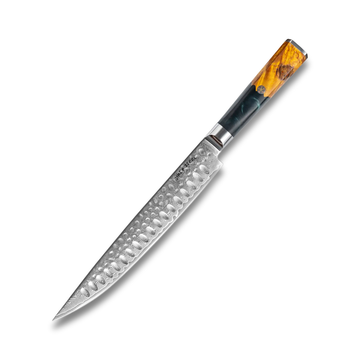 Kaze Katana Carving Knife 9″ | Damascus Steel by Ginza Steel