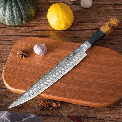 Kaze Katana Carving Knife 9″ | Damascus Steel by Ginza Steel