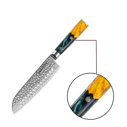 Kaze Katana Santoku Knife 7″ | Damascus Steel by Ginza Steel