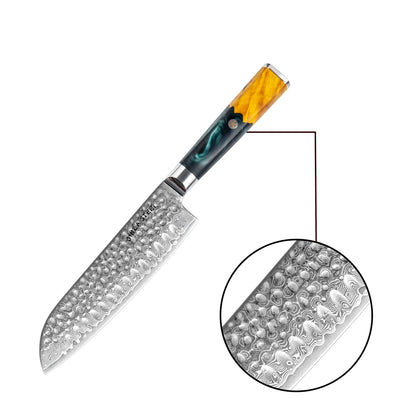 Kaze Katana Santoku Knife 7″ | Damascus Steel by Ginza Steel