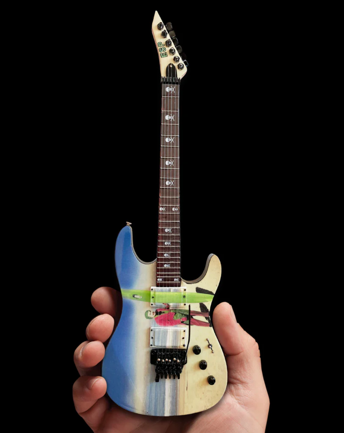 Kirk Hammett ”Joker Surfs Up” Miniature Guitar Replica Collectible