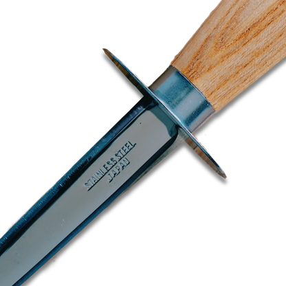 Ginza Steel | Couteau à huîtres Acier inoxydable Manche bois 205 mm
