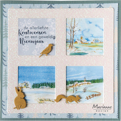 Marianne Design Feuille de découpe A4 - Tiny's Mini's Hiver