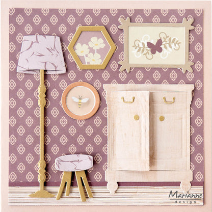 Marianne Design Collectables Die - Lampe et tabouret de Marleen
