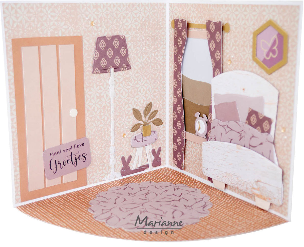 Marianne Design Collectables Die - Lampe et tabouret de Marleen