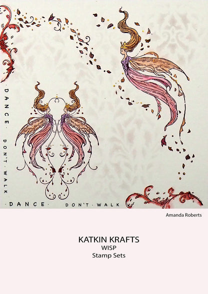 Katkin Krafts Wisp 6 po x 8 po Ensemble de tampons transparents