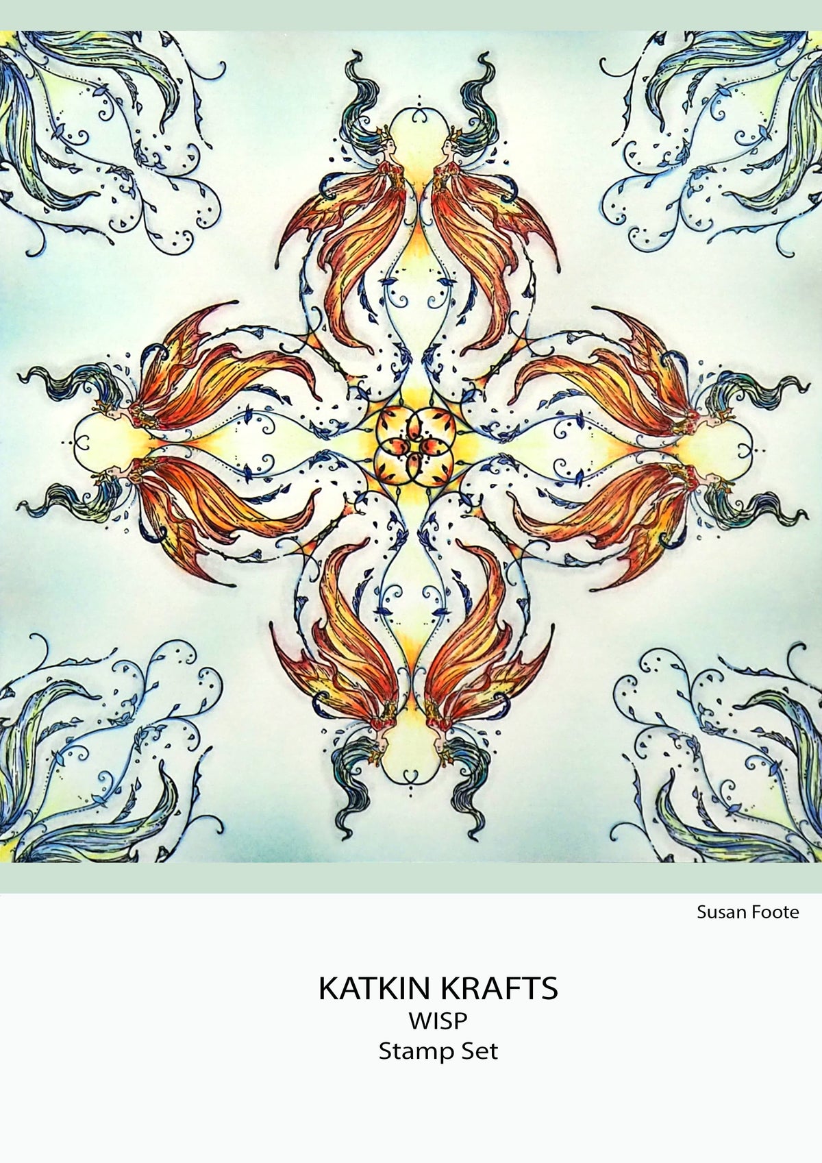 Katkin Krafts Wisp 6 po x 8 po Ensemble de tampons transparents