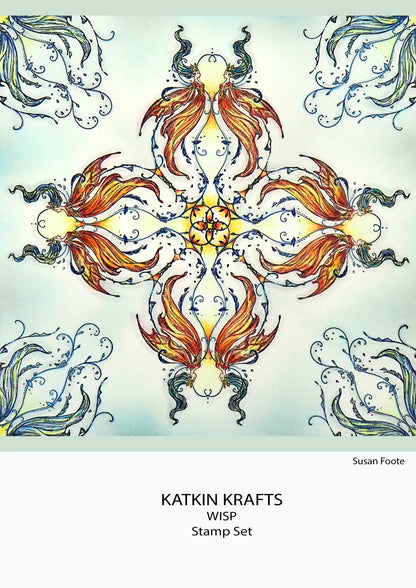 Katkin Krafts Wisp 6 po x 8 po Ensemble de tampons transparents