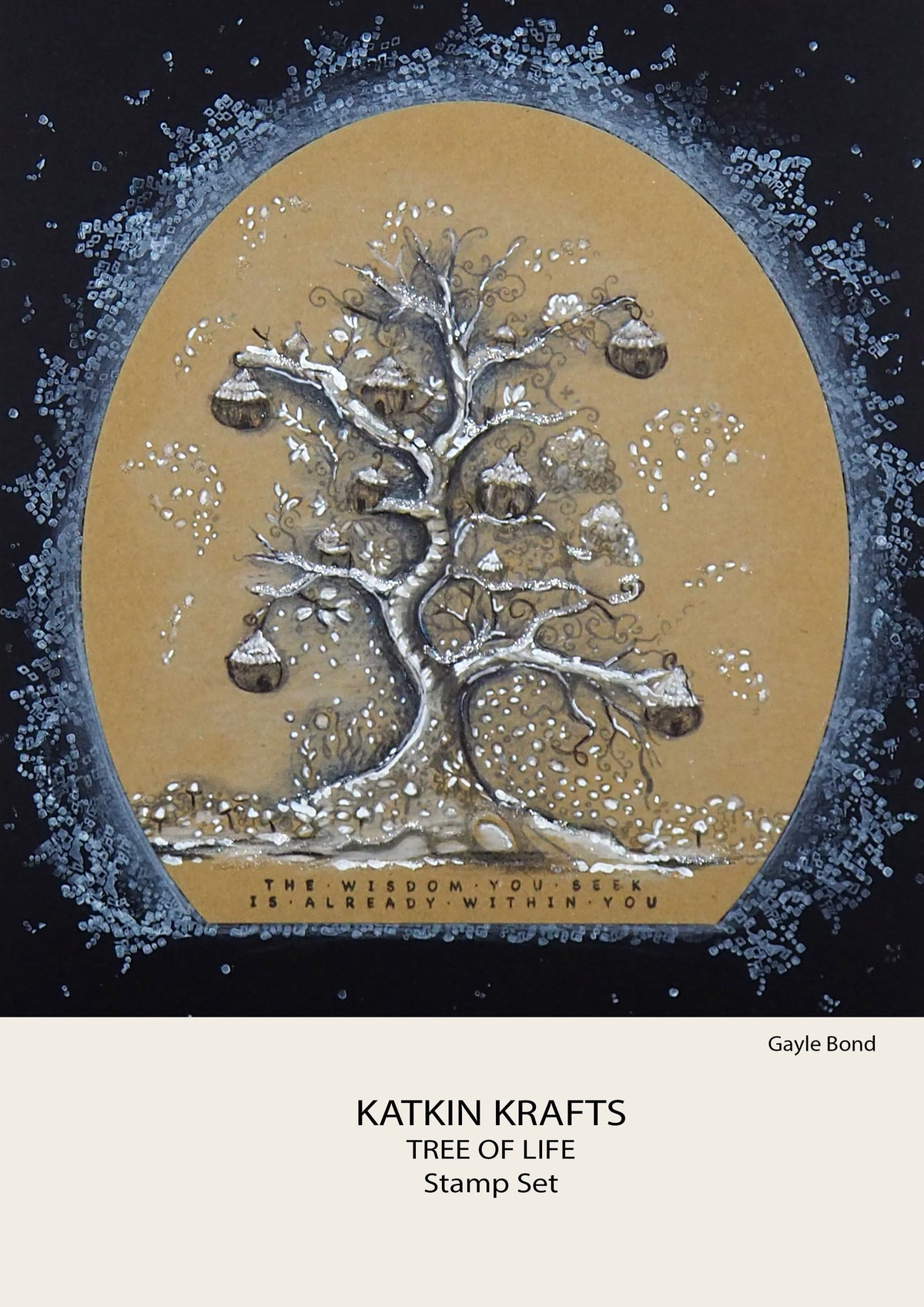 Katkin Krafts Tampons Transparents L'Arbre de Vie 15,2 cm x 20,3 cm
