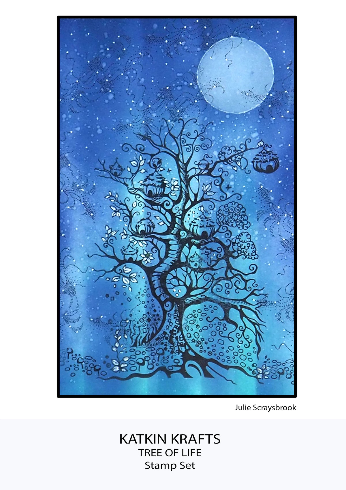 Katkin Krafts Tampons Transparents L'Arbre de Vie 15,2 cm x 20,3 cm