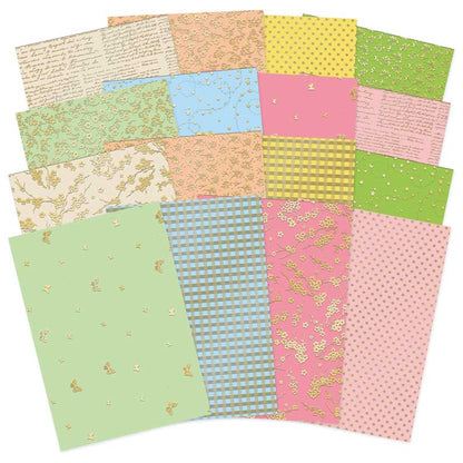 Papiers cartonnés mattes « Douceur printanière » avec détails métallisés
