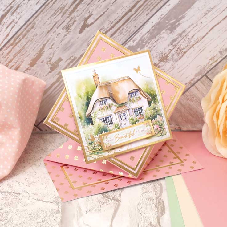 Papiers cartonnés mattes « Douceur printanière » avec détails métallisés
