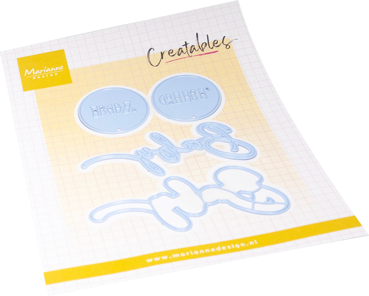 Marianne Design Matrices de découpe Creatables - Texte bébé garçon et bébé fille