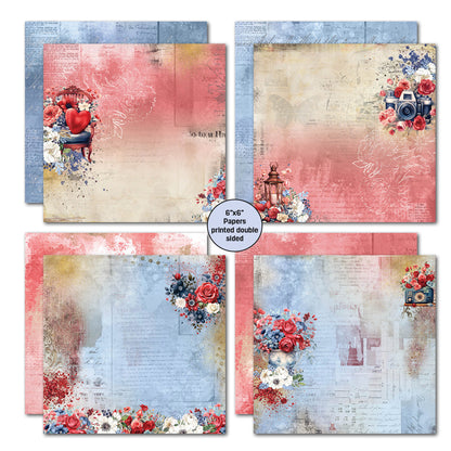 Bloc de papiers 3Quarter Designs Love You 15x15 cm