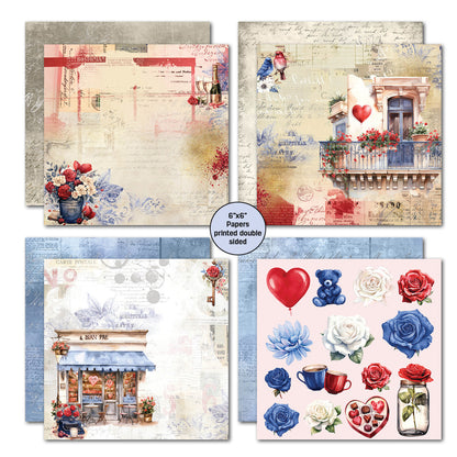Bloc de papiers 3Quarter Designs Love You 15x15 cm