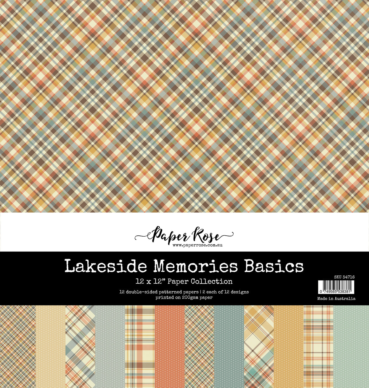 Collection de papiers 12x12 de base Lakeside Memories 34716