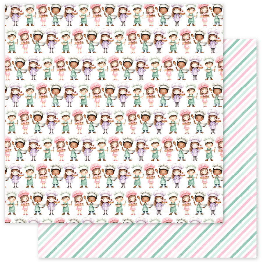 Motifs Petits Boulangers Papier 30x30 cm (Lot de 12) 35032