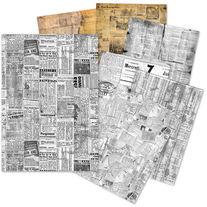 A5 Tissue Paper Set – 24 Sheets Newspapers