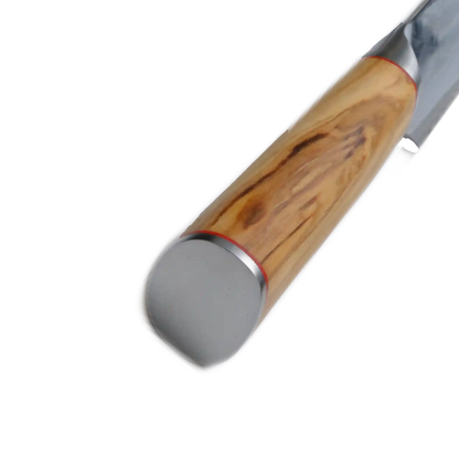 MIA Z | BREAD KNIFE 8" Damascus AUS10 Steel 67 Layer / Olive Wood handle