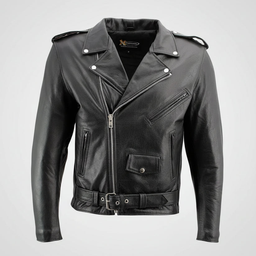 Blouson de moto en cuir X Element pour homme