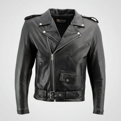 Blouson de moto en cuir X Element pour homme