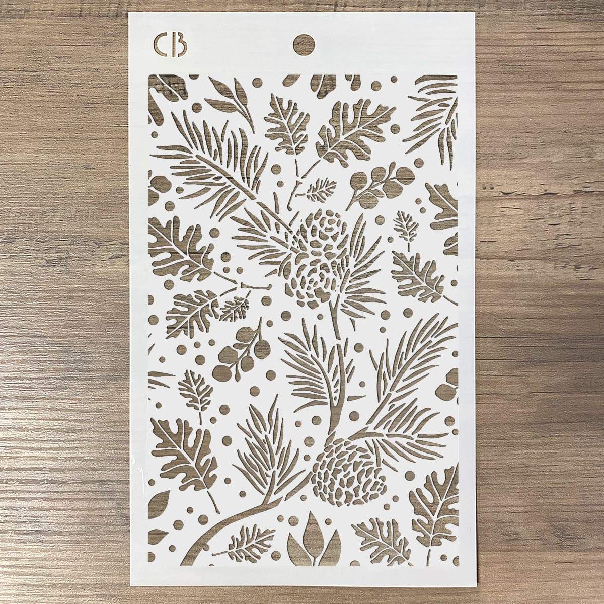 Pochoir de texture Ciao Bella 12,7x20,3 cm Feuilles d'automne