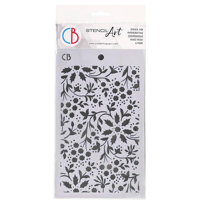 Pochoir de Texture Ciao Bella 12,7x20,3 cm Fleurs d'Hiver