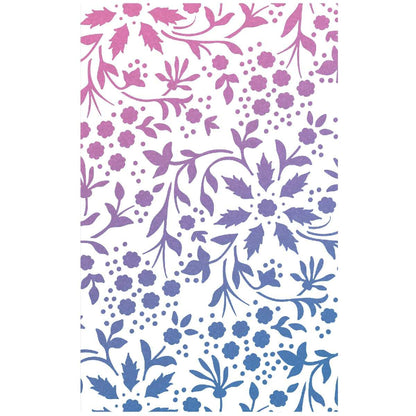 Pochoir de Texture Ciao Bella 12,7x20,3 cm Fleurs d'Hiver