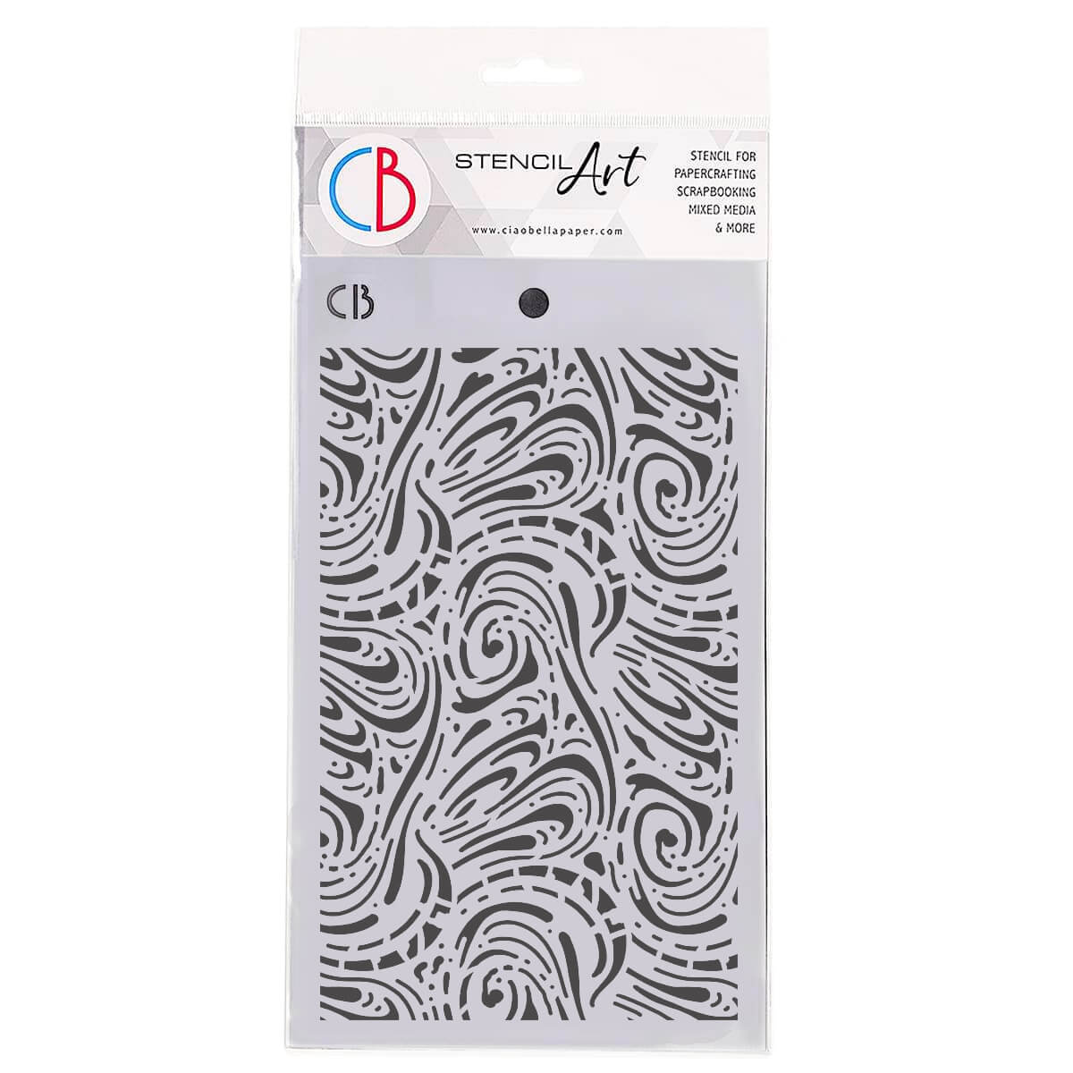 Pochoir texturé 5"x8" pour art fluide