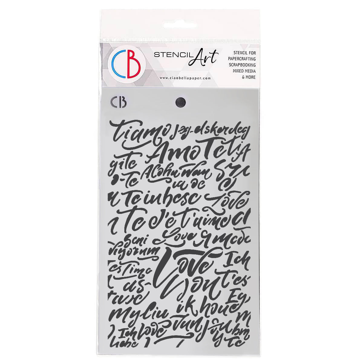Pochoir de texture 12,7x20,3 cm « Love Engraved »