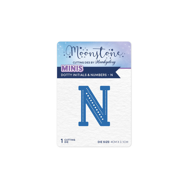 Matrices de découpe « Moonstone Dies » - Initiales et chiffres Dotty - N