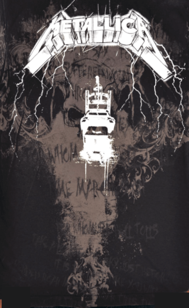 Metallica - Ride The Lightning Chair Black T-Shirt