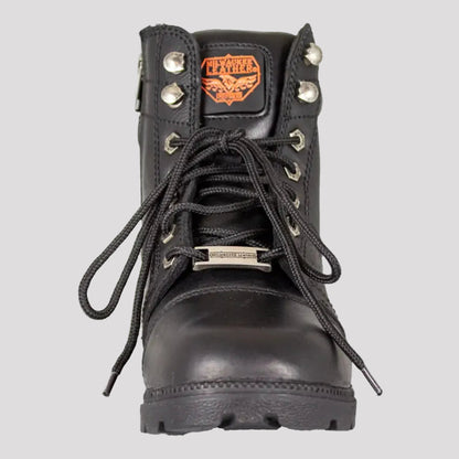Milwaukee Leather Women's Side Zip Lace Up Motorcycle Boots