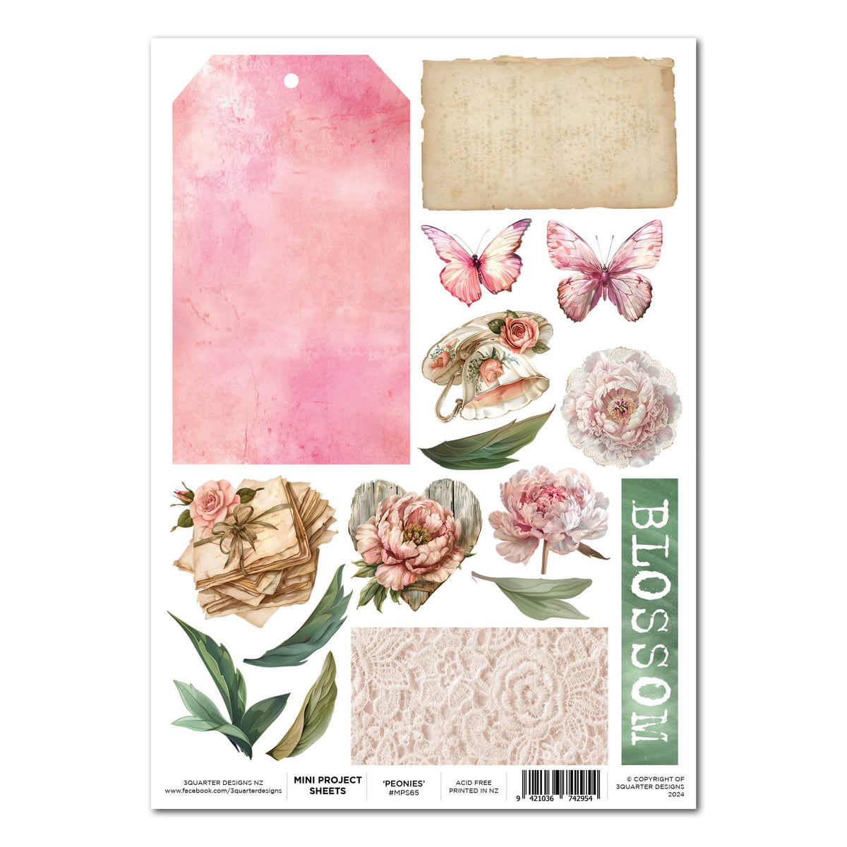 3Quarter Designs Blossoming Peonies - Mini fiche de projet
