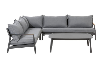 Monti Nordic Aluminum Sectional Set – Grey Cushions