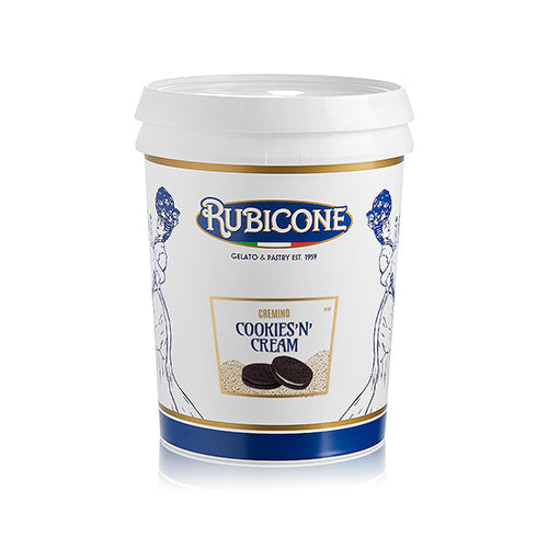 Cookies N Cream Spreadable Filling Cream - Cremino Cookies N Cream - 5 KG Bucket - Rubicone Canada - Ships Free Within Canada on Orders Above CAD $199