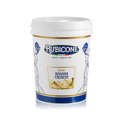 Crunchy Banana Spreadable Filling Cream - Cremino Banana Crunchy - Case of 2 x 5 KG Buckets - Rubicone Canada - Ships Free Within Canada on Orders Above CAD $199