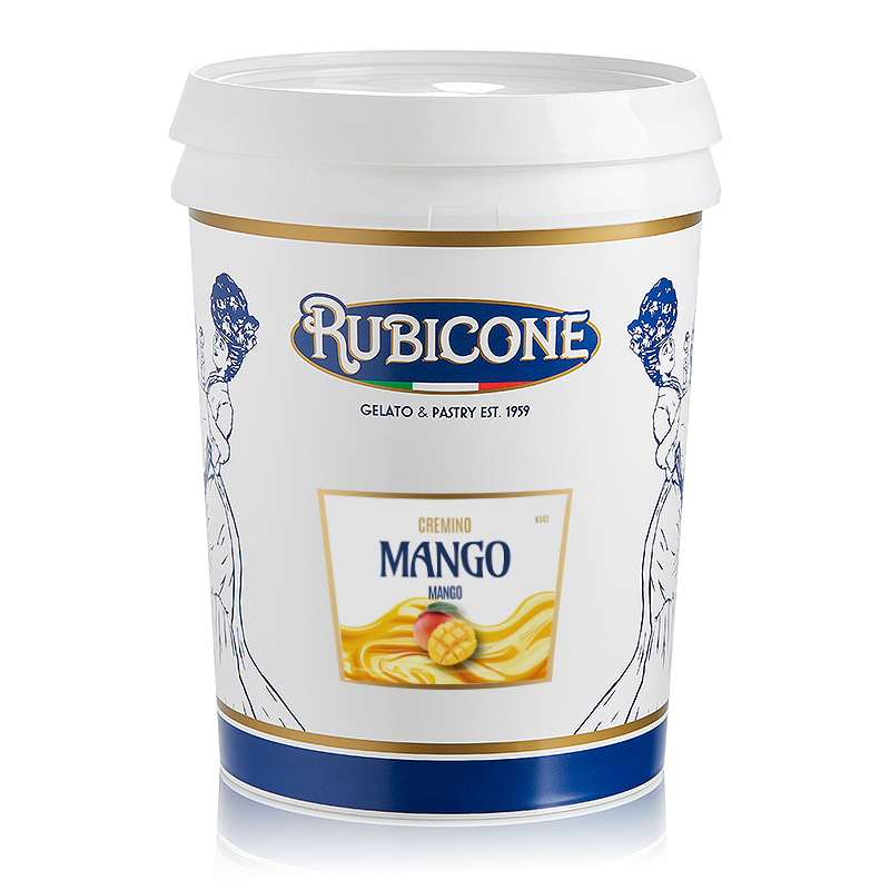 Crème de garniture à tartiner à la mangue - Cremino Mango - Seau de 5 KG - Rubicone Canada - Livraison gratuite au Canada pour les commandes de plus de 199 CAD