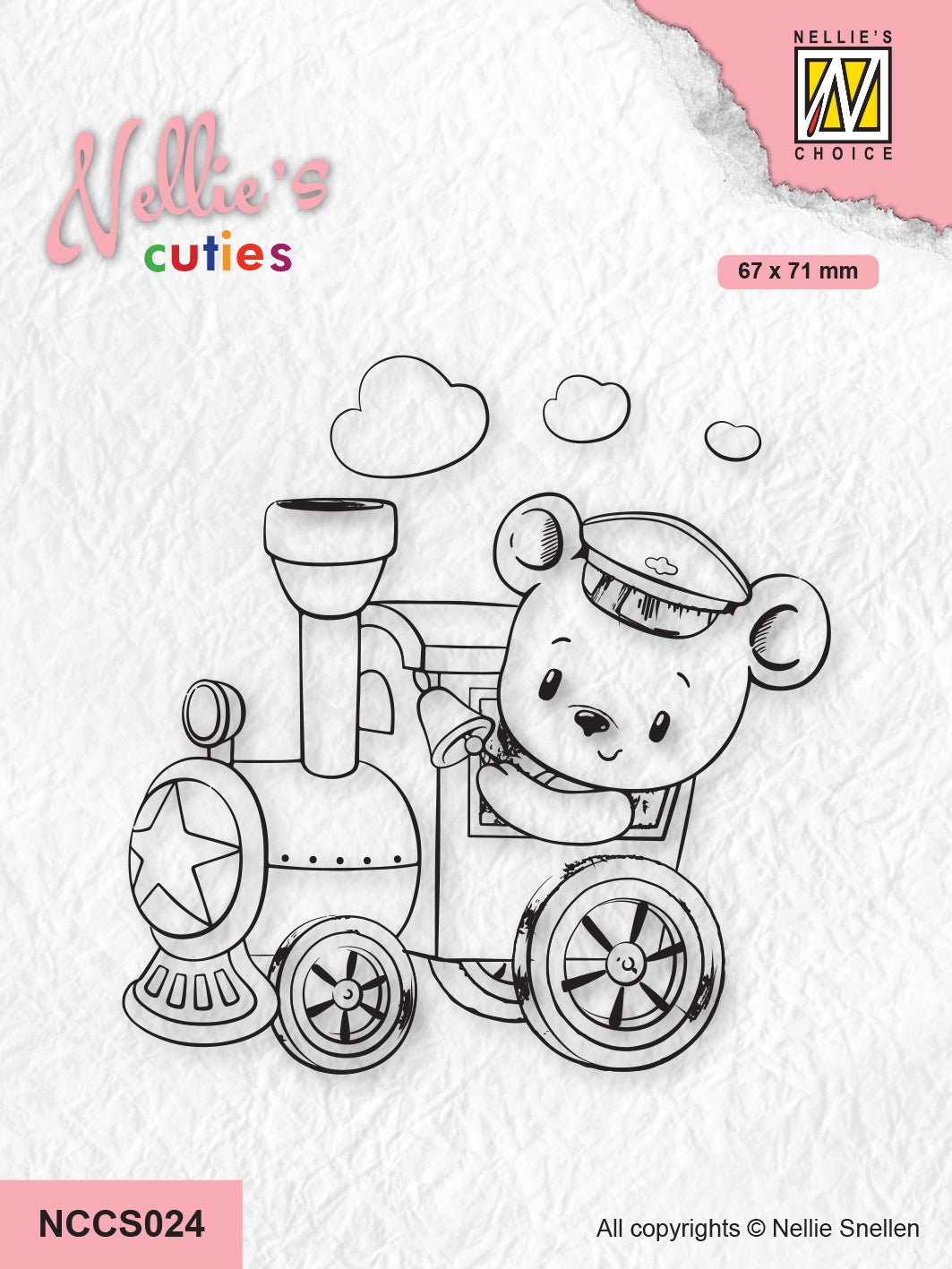 Nellie's Choice Tampon transparent Nellie's Cuties - Conducteur de train