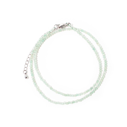 Green Aventurine Bead Necklace - 2-3mm