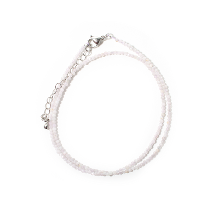 Kunzite Bead Necklace - 2-3mm